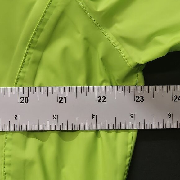 Ushare Outdoor Windbreaker Jacket Neon Green Lightweight Hooded Raincoat - Picture 8 of 8